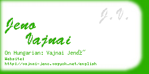 jeno vajnai business card